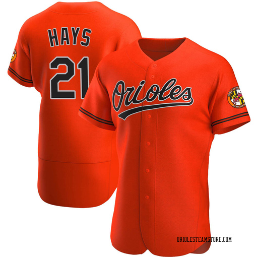 Austin Hays Baltimore Orioles Youth Orange Roster Name & Number T-Shirt 