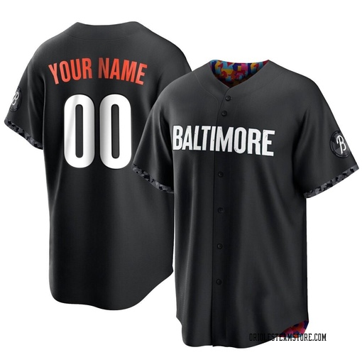 Big Tall Men s Baltimore Orioles Custom Replica Black 2023 City