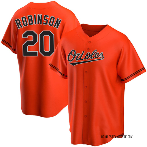 Big & Tall Men's Baltimore Orioles Frank Robinson Replica White Throwback  Jersey