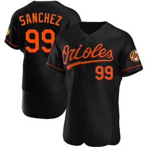 Men's Baltimore Orioles Gary Sanchez Authentic Black Alternate Jersey