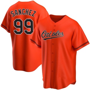 Men's Baltimore Orioles Gary Sanchez Replica Orange Alternate Jersey