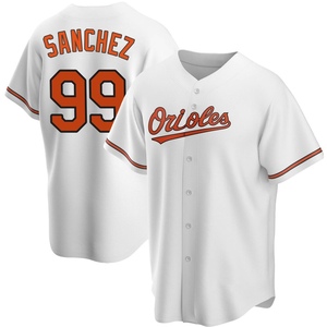 Men's Baltimore Orioles Gary Sanchez Replica White Home Jersey