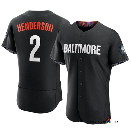 Men's Baltimore Orioles #2 Gunnar Henderson Balck City Connect Stitched  Jersey