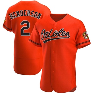 Men's Baltimore Orioles Gunnar Henderson Authentic Orange Alternate Jersey