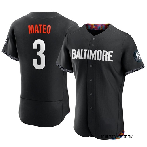 Men's Baltimore Orioles #3 Jorge Mateo 2023 Balck City Connect Cool Base  Jersey