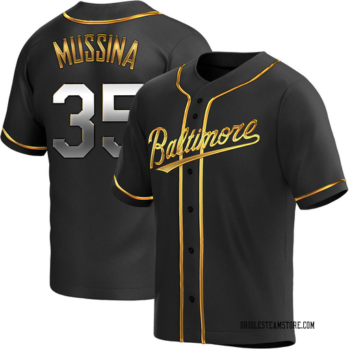 Mike Mussina Men's Baltimore Orioles Alternate Jersey - Black Replica