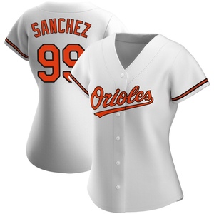 Women's Baltimore Orioles Gary Sanchez Authentic White Home Jersey