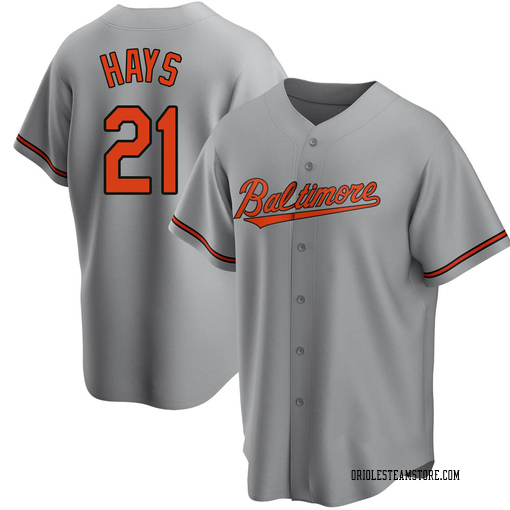 Youth Majestic Austin Hays Baltimore Orioles Player Replica Grey