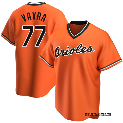 Youth Baltimore Orioles Terrin Vavra Replica Orange Alternate Cooperstown  Collection Jersey
