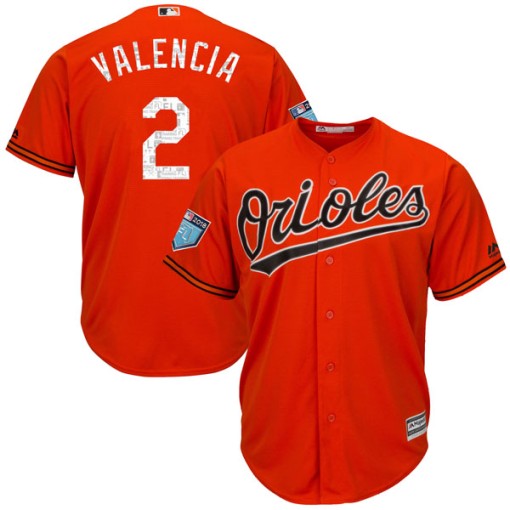 Youth Majestic Baltimore Orioles Danny Valencia Authentic Orange Cool ...