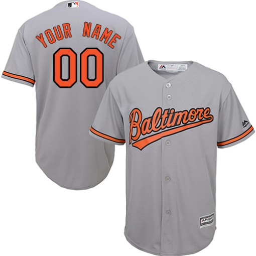 Youth Majestic Baltimore Orioles Custom Authentic Grey ized Road Cool ...